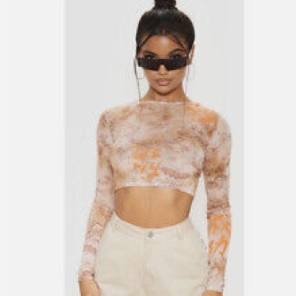 Pretty Little Thing Mesh Crop Top